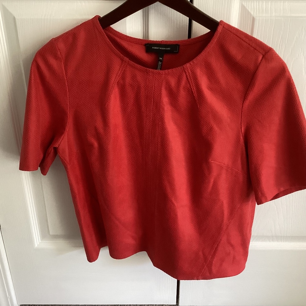 Ladies Robert Rodriguez Snake Skin Texture Red Size M